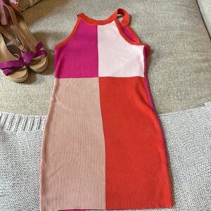 Colorblock Sleeveless Dress